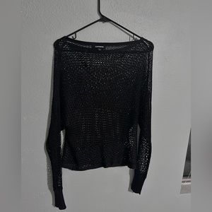 Express fishnet sweater top